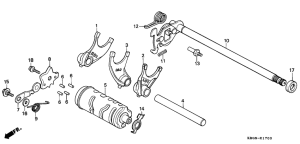CB250 Вилка переключения передач