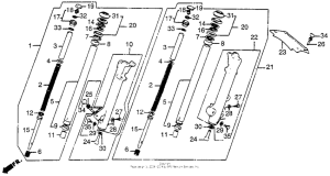 VT500C Передние аммортизаторы