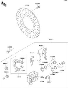 ER500 Передний тормоз