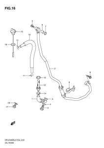 DR-Z400 Шланг масляный
