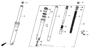 ZB50 Передняя вилка
