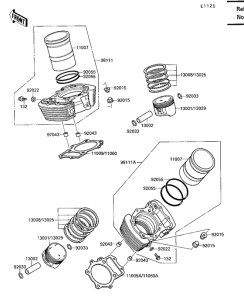 VN1500 Цилиндр / поршень