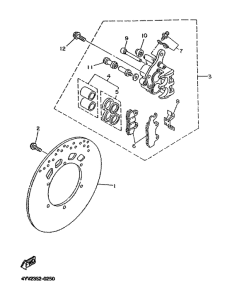 TZR50 Передний тормоз