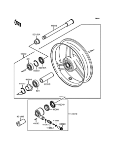 ZX900 Переднее колесо
