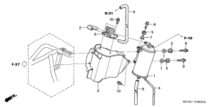 ST1300 (ABS) Адсорбер с активированным углем в сборе