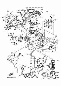 YZF-R3A Топливный бак