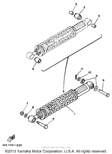 XT250K Задняя подвеска