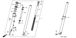  Вилка передней оси