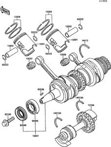 KR250 Коленвал и поршни