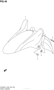 DL650 (ABS) Переднее крыло