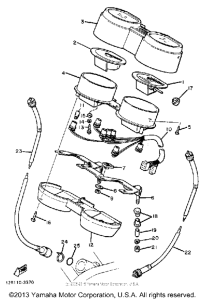 XS400K Speedometer tachometer