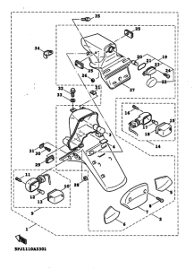 YW50 Taillight unit ass`y