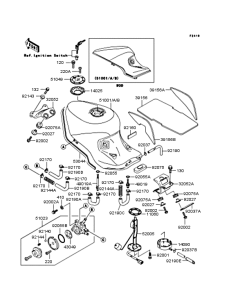 ZX1100 Топливный бак