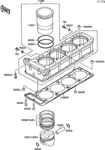 ZX1000 Цилиндр и поршни