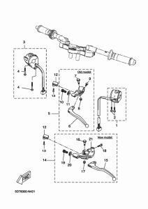 YZF-R125A Handle switch & lever