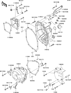 ZX600 Крышки двигателя