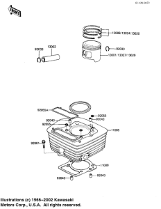 KL250 Цилиндр / поршень
