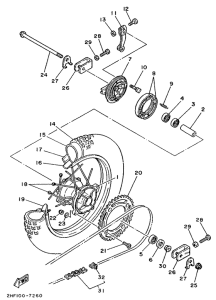 YZ80B Переднее колесо