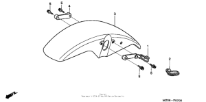 VF750C Переднее крыло