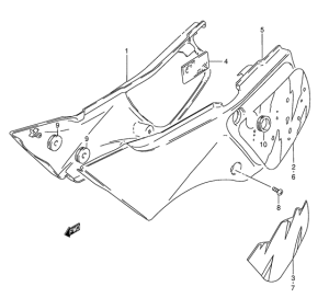 TS50 Обтекатель задний