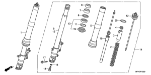 CB1000R Вилка передней оси