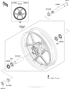 ZX600 Переднее колесо