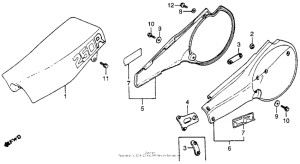 CR250R Seat + side cover 81-82