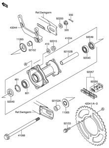 RM65 Задняя втулка