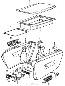 CB350 Side cover + tool tray