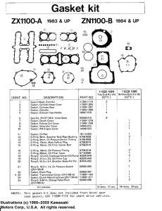 KZ1100 Комплект прокладок