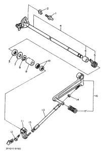 FZR750RW Вал переключения