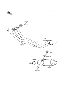 ZX250 Глушитель