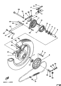 DT50MX Переднее колесо