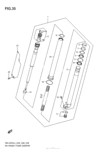 RM-Z450 Rh Front Fork Damper