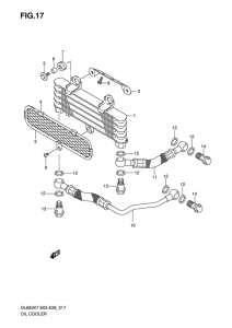 DL650 (ABS) Масляный радиатор