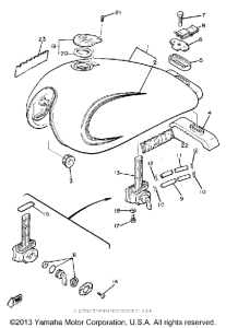 XJ750RH Топливный бак