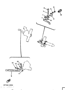 TZ250S/TZ250 Handle switch. lever