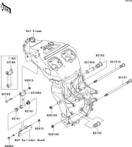 ZX1200 Крепление двигателя