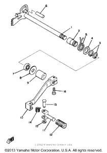 TT250H Shift shaft - pedal