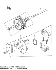 KD100 Front hub / brake