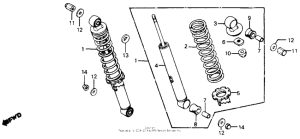 CM200 Rear shock absorber 82