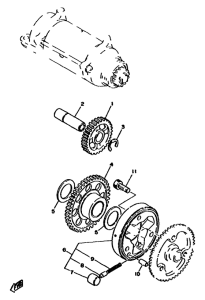 XS750 Starting motor unit