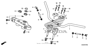 VT750RS Handlebar + top bridge