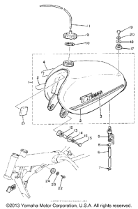 TT500H Топливный бак
