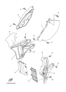 YZ250 Боковые обтекатели