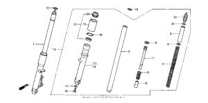CB50 Передняя вилка