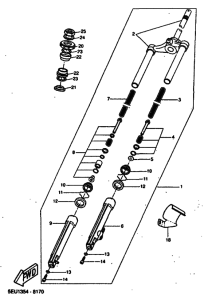 YH50 Вилка передней оси