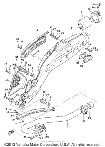XT500H Выхлопная система