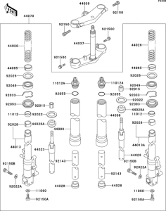 ZX400 Передняя вилка