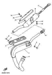 DT50MX Выхлопная система